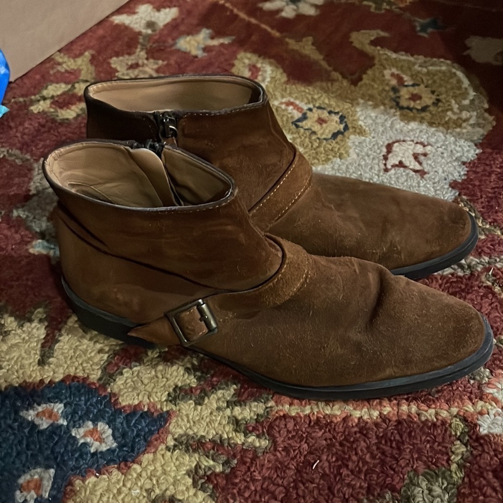 Zara basic sz39 - brown suede ankle boots - Picture 3 of 7